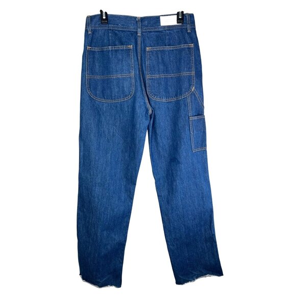 Re/Done High-Rise True Rinse Utility Loose Jeans Blue Denim Size 26 - Picture 3 of 16